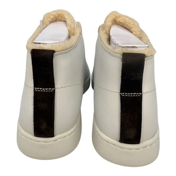 UGG Pismo High Top Cozy Ankle Sneaker White Lace Up 1110816 Mens Size 8 US New - Picture 4 of 5